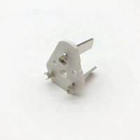 Prise GB 3 broches 10A 250V en laiton nickelé ignifuge, support de câble d'alimentation mâle blanc à souder
