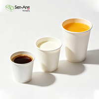 SenAng – Gobelets à café jetables personnalisés avec logo, à paroi simple, en papier, écologiques, pour boissons chaudes, pour la restauration et les fournitures de bureau
