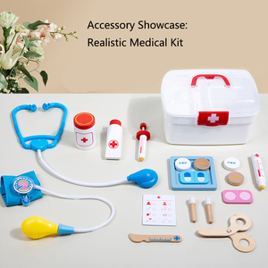 Kit médical <span class=keywords><strong>en</strong></span> gros pour jeu de rôle, ensemble de jeu drôle pour enfants, jouets éducatifs intelligents <span class=keywords><strong>en</strong></span> bois écologiques à thème de dessin animé - Product Image 1