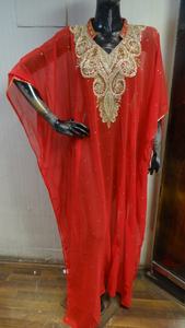Robe Abaya pour femme, Caftan ornée d'or, robe de soirée de mariage avec perles dorées, Kaftan de dubaï, grande taille - Product Image 5