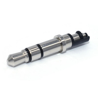 Prise d'écouteur Jack 3.5 avec pinces de prise arrière 3.5mm prise mâle stéréo 3 pôles connecteur de fil plaqué argent