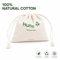 Bolsa de Algodón Orgánico con Cordón, Logotipo Personalizado Impreso, Reutilizable, para Regalos, Velas, Cuidado de la Piel, Maquillaje, Bolsa de Muselina de Algodón