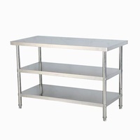 Plan de travail en acier inoxydable épais, robuste et durable, table de travail en acier inoxydable pour cuisine