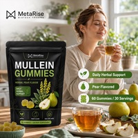 Bonbons gélifiés pour adultes à la poire Green Elixir avec extrait de feuille de molène et fibres alimentaires, 60 unités, favorise la croissance saine des cheveux