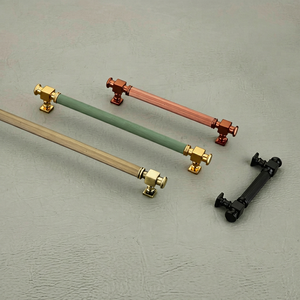 Elegant Dual Tone Zinc Alloy Furniture Handles Antique Bronze Sage Green Knurled Cabinet Bar <b>Pulls</b> Retro Kitchen Cupboard <b>Drawer</b> - Product Image 1