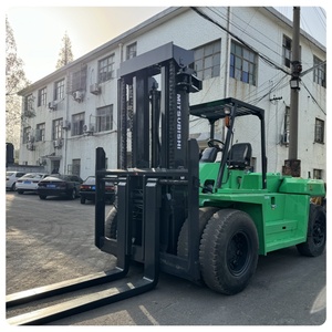 Carretilla elevadora diésel Mitsubishi de 15 toneladas de servicio pesado usada con AWD, neumático sólido, mástil de tres etapas, precio de fábrica - Product Image 4