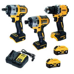 Kit Combinado <span class=keywords><strong>de</strong></span> 3 Herramientas Inalámbricas <span class=keywords><strong>DEWALT</strong></span> <span class=keywords><strong>20V</strong></span> con Motor sin Escobillas, Llave <span class=keywords><strong>de</strong></span> <span class=keywords><strong>Impacto</strong></span>, Taladro <span class=keywords><strong>Atornillador</strong></span>, Batería <span class=keywords><strong>de</strong></span> 6.0Ah y Cargador - Product Image 1