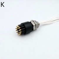 Connecteur Subconn en acier inoxydable étanche, prise circulaire BH12F IL8M, connecteur de câble humide enfichable sous-marin pour ROV