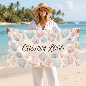 Serviette de plage en microfibre compacte, légère, douce, super absorbante, séchage rapide, imprimée sur mesure - Product Image 1