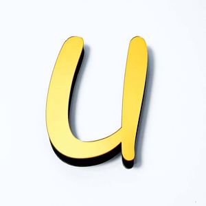 Letras Inglesas en Itálico de 10 cm, Acrílicas, Impresas con UV, Ecológicas, Alfabeto 3D con Efecto Espejo, Adhesivo Decorativo para Pared, Caracteres de Amor, Decoración del Hogar - Product Image 5