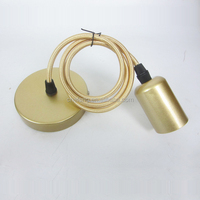 E26 E27 plastique fer suspension douille métal avec câble textile