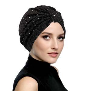 Nouveau Style paillettes accessoires Turban noué torsion foulard Polyester soins des cheveux femmes luxe bandeau - Product Image 1
