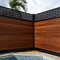 Clôture de sécurité personnalisée en aluminium thermolaqué pour jardin, panneaux à lattes horizontales pour projets résidentiels