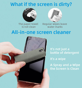 Kit de Nettoyage 2-en-1 Portable pour <span class=keywords><strong>PC</strong></span> et Écran en Microfibre, Sans Liquide, pour Téléphone et Clavier d'Ordinateur Portable - Vente Flash - Product Image 4