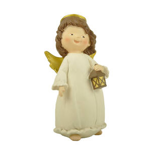 Sculture in Resina Dipinte a Mano 12,5 cm Lanterne con <span class=keywords><strong>Angioletti</strong></span> Carini per Regalo di <span class=keywords><strong>Natale</strong></span> Prima Comunione Decorazione Religiosa per la Casa - Product Image 4