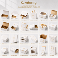 Coffrets cosmétiques personnalisés avec étiquette privée, boîte rigide blanche avec couvercle et base, estampillée à chaud, avec insert en EVA, pour coffret cadeau de soins de la peau
