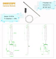 Module de caméra endoscopique USB 1MP OV9734 720P 30fps, laparoscope à vision latérale, 6 mm