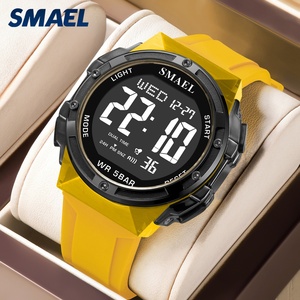 Montre numérique sportive SMAEL 8112 Chrono en plastique, lumineuse, résistante à l'eau 5 ATM, mode, colorée, avec alarme et bracelet en plastique - Product Image 2