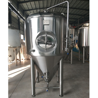 Fermenteur conique en acier inoxydable 10BBL, cuve de fermentation de bière à double enveloppe
