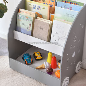 Librería Moderna para Niños de MDF con Ruedas para Fácil Traslado, Diseño Seguro para Uso en Dormitorio - Product Image 4