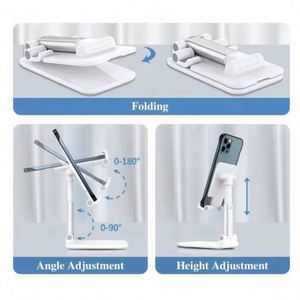Wholesale Business Logo Holder Gift Foldable Height Angle Adjustable <b>Desk</b> Cell Phone Stand Custom Promotional Gifts - Product Image 4