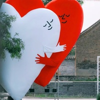 Ballons en forme de cœur gonflables réfléchissants rouges doubles en PVC pour mariage/Saint-Valentin, élégants, vintage, modernes, luxueux, couleurs personnalisables