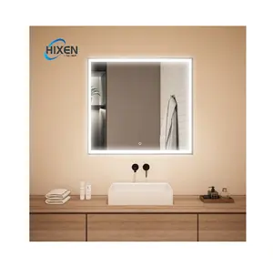 HIXEN 18-2B прямоугольное современное индивидуальное умное настенное зеркало со светодиодной подсветкой