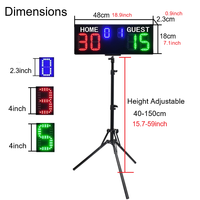 Tableau de score numérique portable Ganxin pour le tennis, compteur de points électronique pour terrain de padel avec support trépied