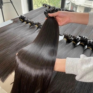 Bone Straight Indian Hair Bundles Virgen Sin procesar Raw Cutícula Alineada Extensiones de cabello Máquina Doble trama Todos los colores - Product Image 1