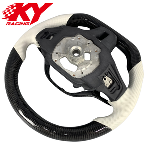 Customized carbon fiber white leather LED RPM steering <b>wheel</b> for BMW G01 G02 G05 G11 G20 G30 G22 G38 G80 G82 G87 M2 M3 M4 X3 X5 - Product Image 3