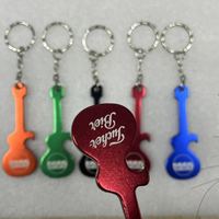 Benutzer definierte Logo Gravur Aluminium Gitarre Schlüssel ringe Bierdeckel Mini Opener Schlüssel bund