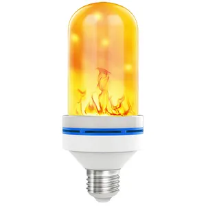 Bombilla led E26 de bajo voltaje con efecto de llama, color azul y amarillo