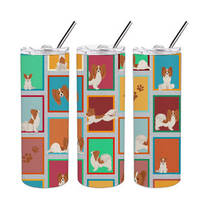 Bicchieri sottili in acciaio inossidabile Papillon rossi e bianchi - Product Image 4