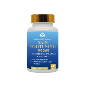 Complément Alimentaire OEM Éclaircissant pour la Peau 5000mg L-Glutathion Collagène Vitamine C en Capsules (60 unités) Anti-Âge Élimination des Taches Brunes - Product Image 1
