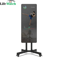 Espejo Inteligente Mágico de 43 Pulgadas con Pantalla Táctil Android, Espejo Digital Publicitario con Base Metálica para Gimnasio