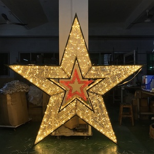 3D-гирлянда в форме рождественской звезды для улицы, IP65, светодиодная, с пультом ДУ, для декора на Хэллоуин - Product Image 4