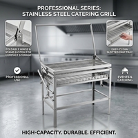 Grill à charbon rotatif professionnel OEM pour fabricants, design moderne à double panier, barbecue portable en acier inoxydable pour camping