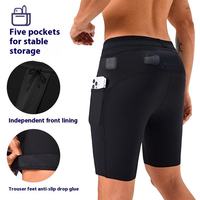 Shorts de compression athlétiques pour hommes, légers, extensibles dans les 4 sens, avec logo personnalisé, en maille unie, avec cordon de serrage, pour la gym et le fitness