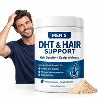 Suplemen Perawatan Rambut & Kulit Kepala Pria Label Pribadi OEM dengan Saw Palmetto, Biotin, Seng, dan Minyak Biji Labu