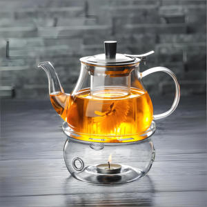 Portacandele in Vetro Altamente Trasparente, Set Base in Cristallo per Riscaldamento di Tè/Caffè/Latte a Risparmio Energetico - Product Image 1