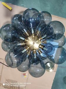 <span class=keywords><strong>Lampadario</strong></span> a Sospensione Nordico con Sfera di Vetro, Design Artistico per Camera da Letto, Moderno <span class=keywords><strong>Lampadario</strong></span> a <span class=keywords><strong>Palloncino</strong></span> in Vetro Blu per Camera da Letto e Soggiorno - Product Image 6
