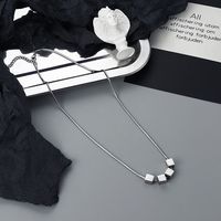 Collier carré en métal pour homme, tendance mode de niche, luxe léger, écologique, design chaîne de pull, style haut de gamme, simple et élégant