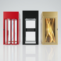 Porte d'ascenseur de villa à ouverture simple automatique, coulissante, battante manuelle, à double ouverture, couleur personnalisée
