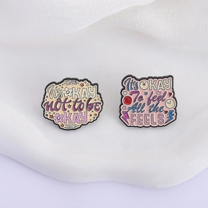 C'est <span class=keywords><strong>OK</strong></span> de ne pas être <span class=keywords><strong>OK</strong></span> épingles en émail personnalisé positif inspirant encouragé Badges revers broche bijoux accessoires cadeau pour un ami - Product Image 3