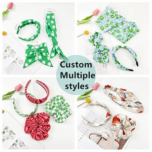 Fabrikant Satijn Haar Stropdassen <span class=keywords><strong>Custom</strong></span> Scrunchies Gepersonaliseerde Logo Patroon Haar Scrunchy Accessoire Bedrukte Zijde Scrunchies - Product Image 6