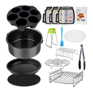 Air Fryer Accessories Set 12 pcs Compatible for 4, 4.2, 5, 5.5, 5.8 QT Gowise Cosori Phillips Ninja Cozyna