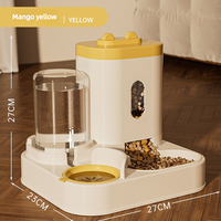 Fontaine à eau pour chat en plastique et distributeur automatique de nourriture, ensemble complet avec distributeur d'eau circulante