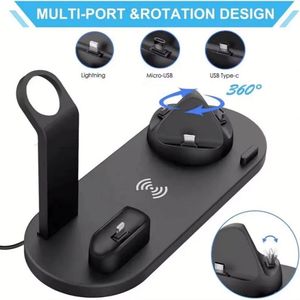 Customization 15W <b>Wireless</b> Charger Foldable 6 in 1 Phone Charging Station Magnetic Stand for Phone/Watch/Earphones - Product Image 4