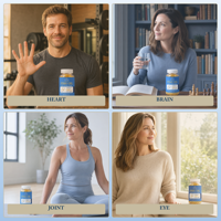 Huile de poisson à haute concentration en gélules molles, oméga-3 960 mg EPA DHA, complément alimentaire, 1 g x 60 capsules pour adultes