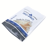 Sachet d'emballage en polyéthylène imprimé sur mesure pour poudre, 1kg 2kg 5kg, refermable avec fermeture éclair, qualité alimentaire, pochette verticale pour crème glacée et farine